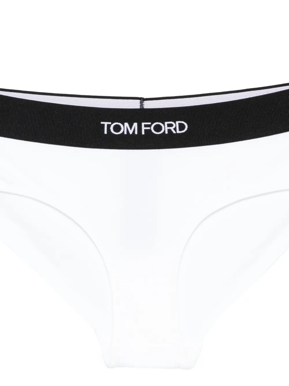  Tom Ford Logo-waistband Briefs - White 
