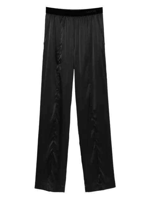 TOM FORD logo silk pajama trousers