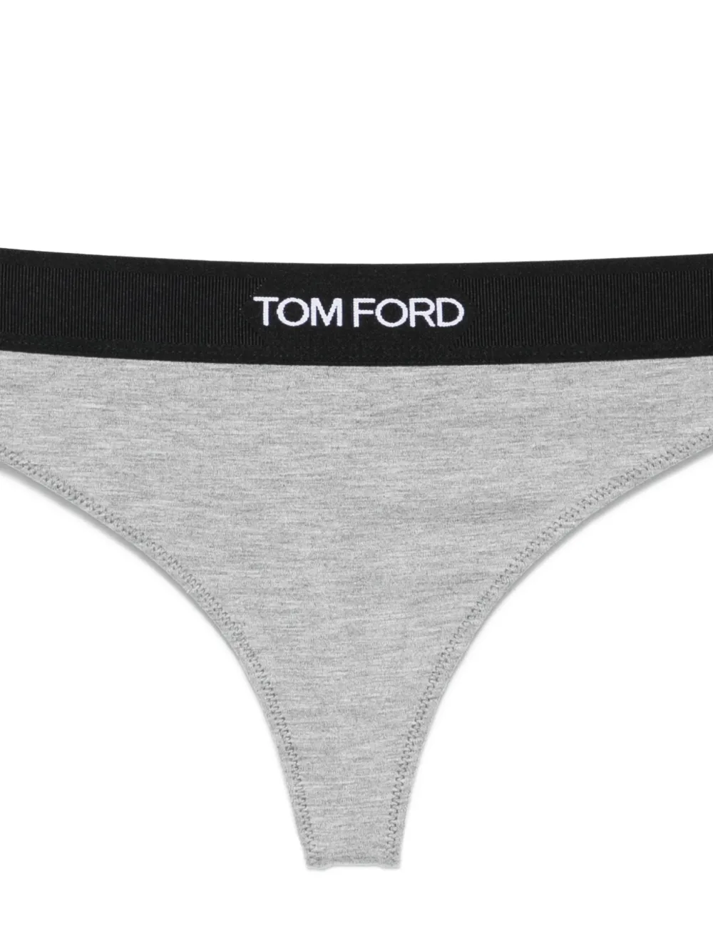  Tom Ford Logo-waistband Thong - Grey 