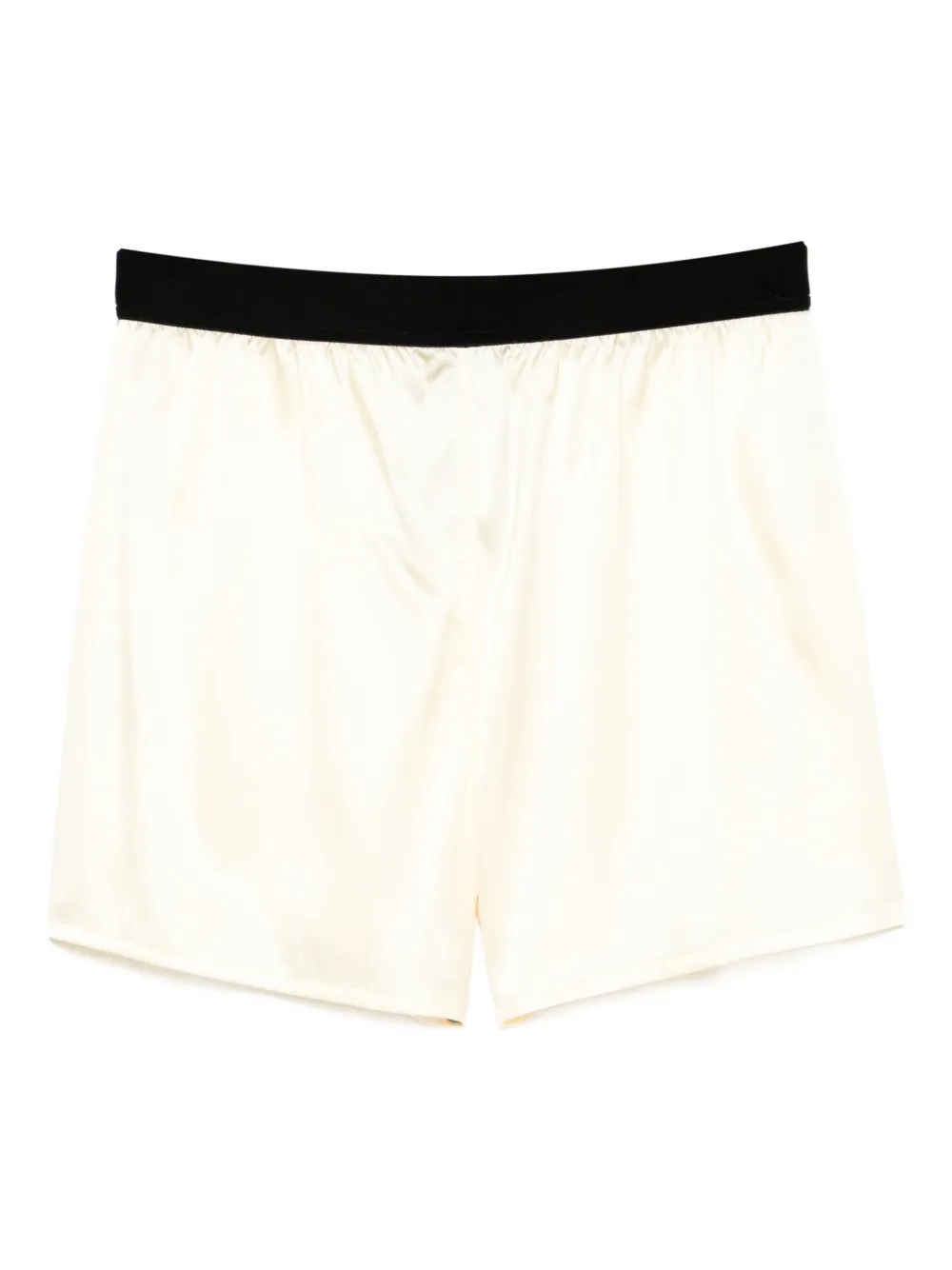 Tom Ford Elasticated-waistband Pajama Shorts In White
