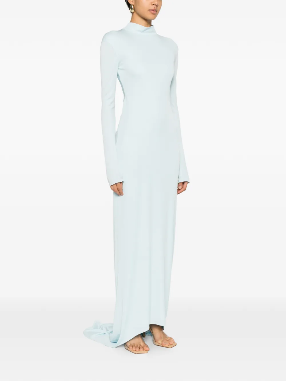 TOM FORD Maxi-avondjurk met open achterkant Blauw