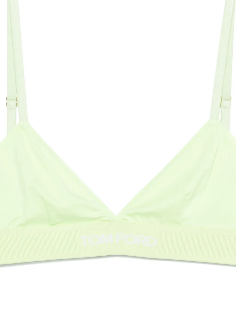  Tom Ford Triangle Logo-detail Bra - Green 