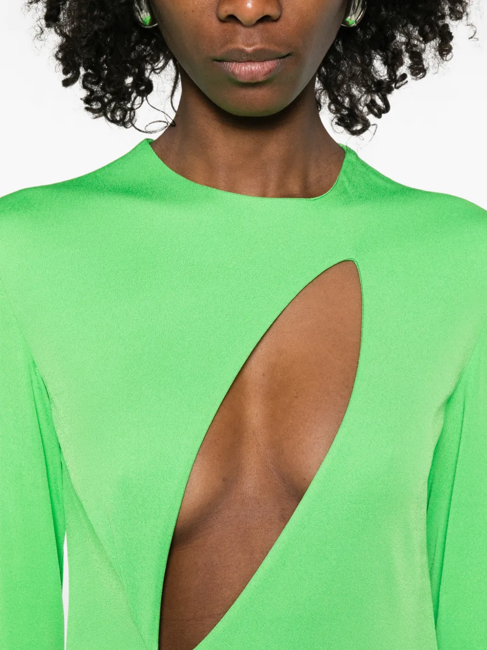 TOM FORD Uitgesneden maxi-jurk Groen