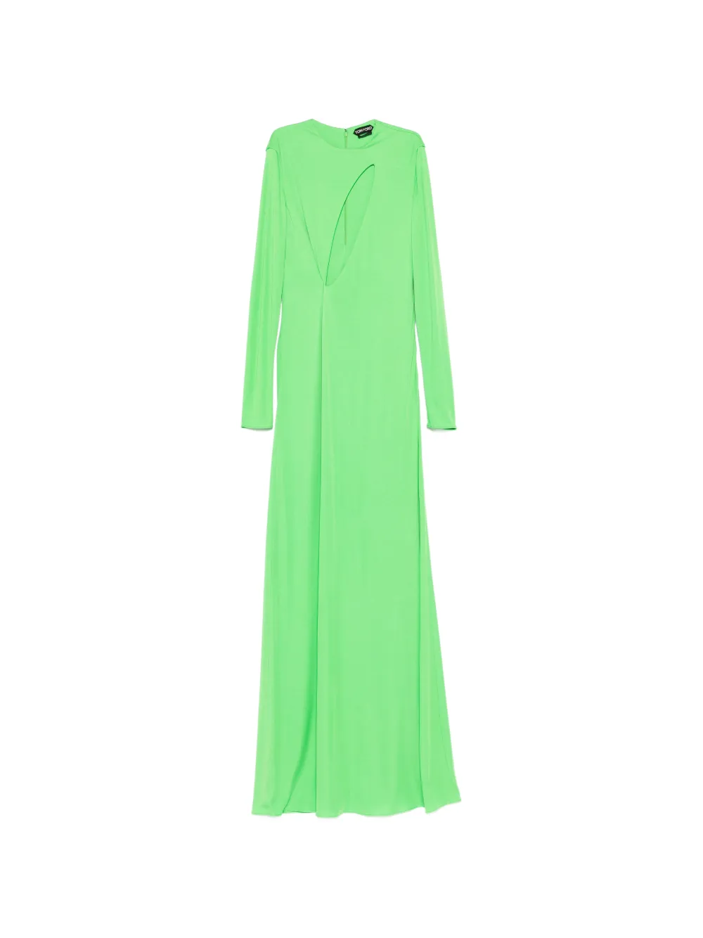 TOM FORD cut-out long-sleeve maxi dress - Verde