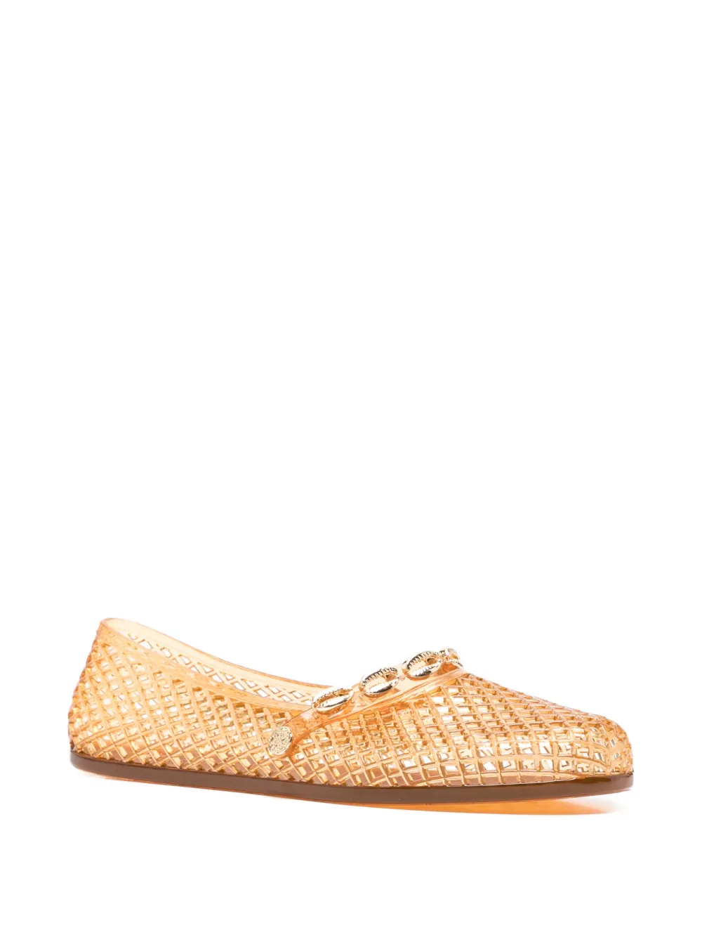 Ancient Greek Sandals Iro shell-embellishment ballet flats Beige