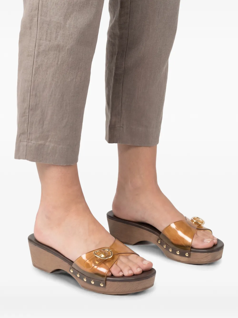 Ancient Greek Sandals Omonia sandalen met gespdetail Wit