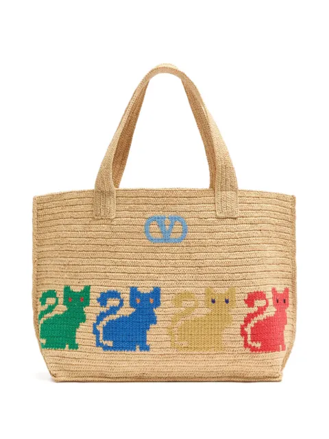 Valentino Garavani large Raffiachat tote bag