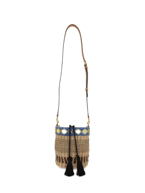 Valentino Garavani small embroidered bucket bag