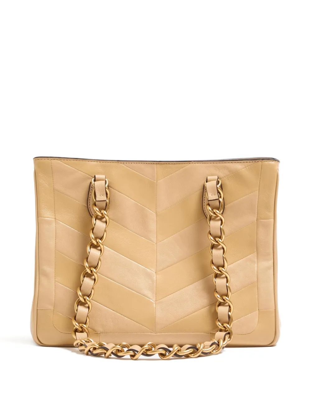 Valentino Small Lambskin Laseine Tote Bag In Neutral