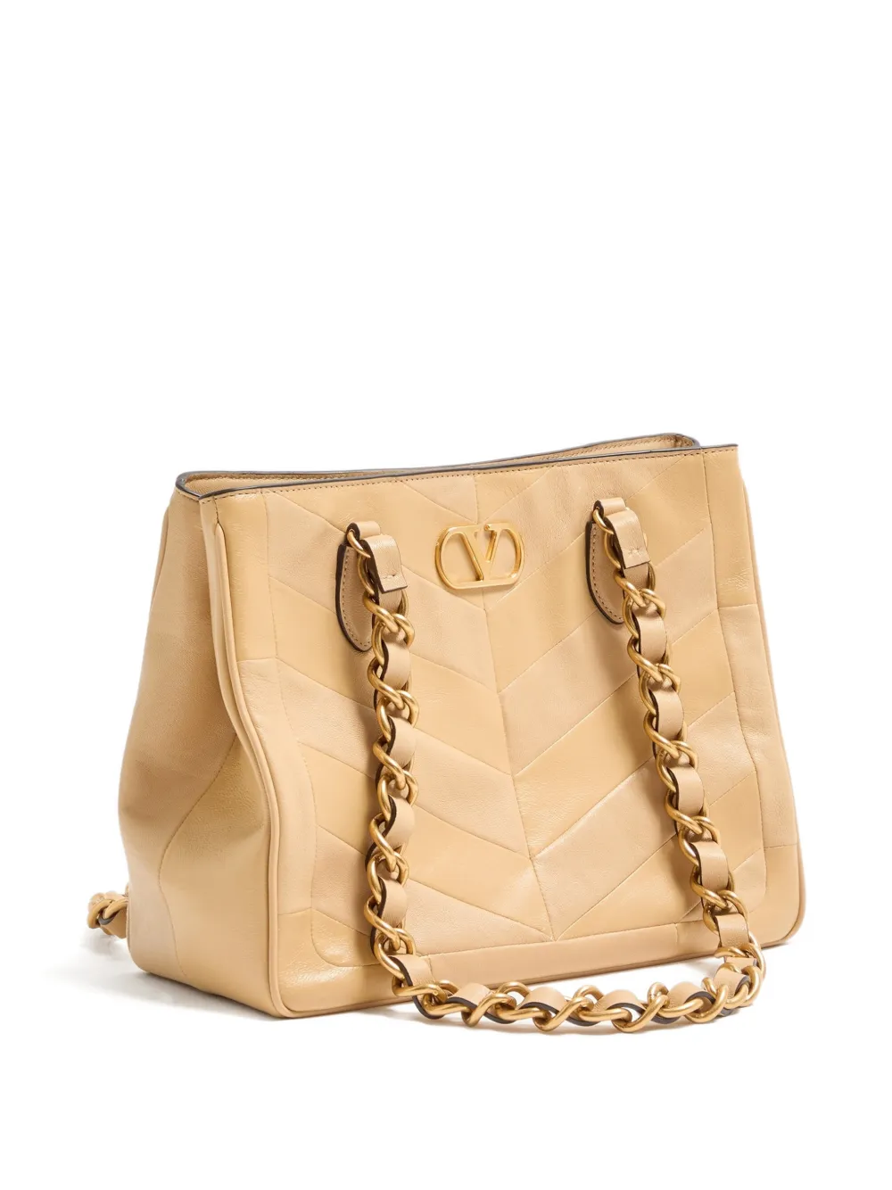 Valentino Garavani Kleine Laseine shopper Beige