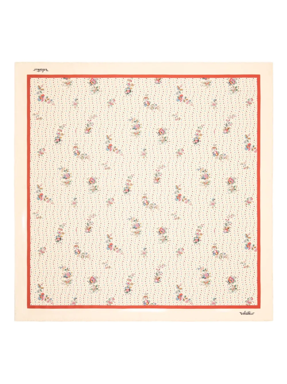 Valentino Papier Floreal Silk Scarf In Neutral
