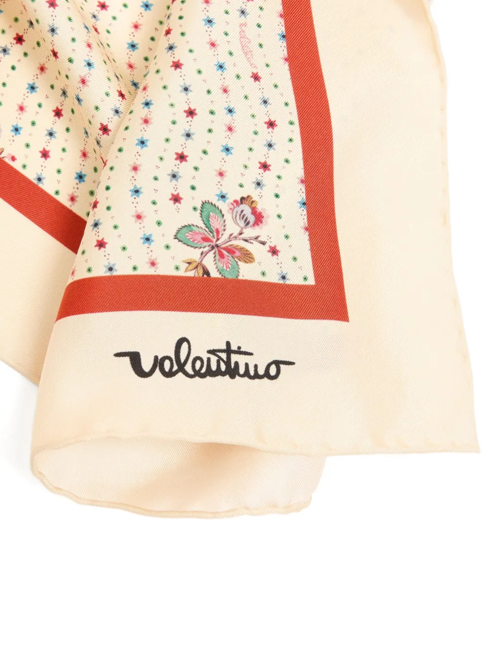Valentino Papier Floreal Silk Scarf In Neutral