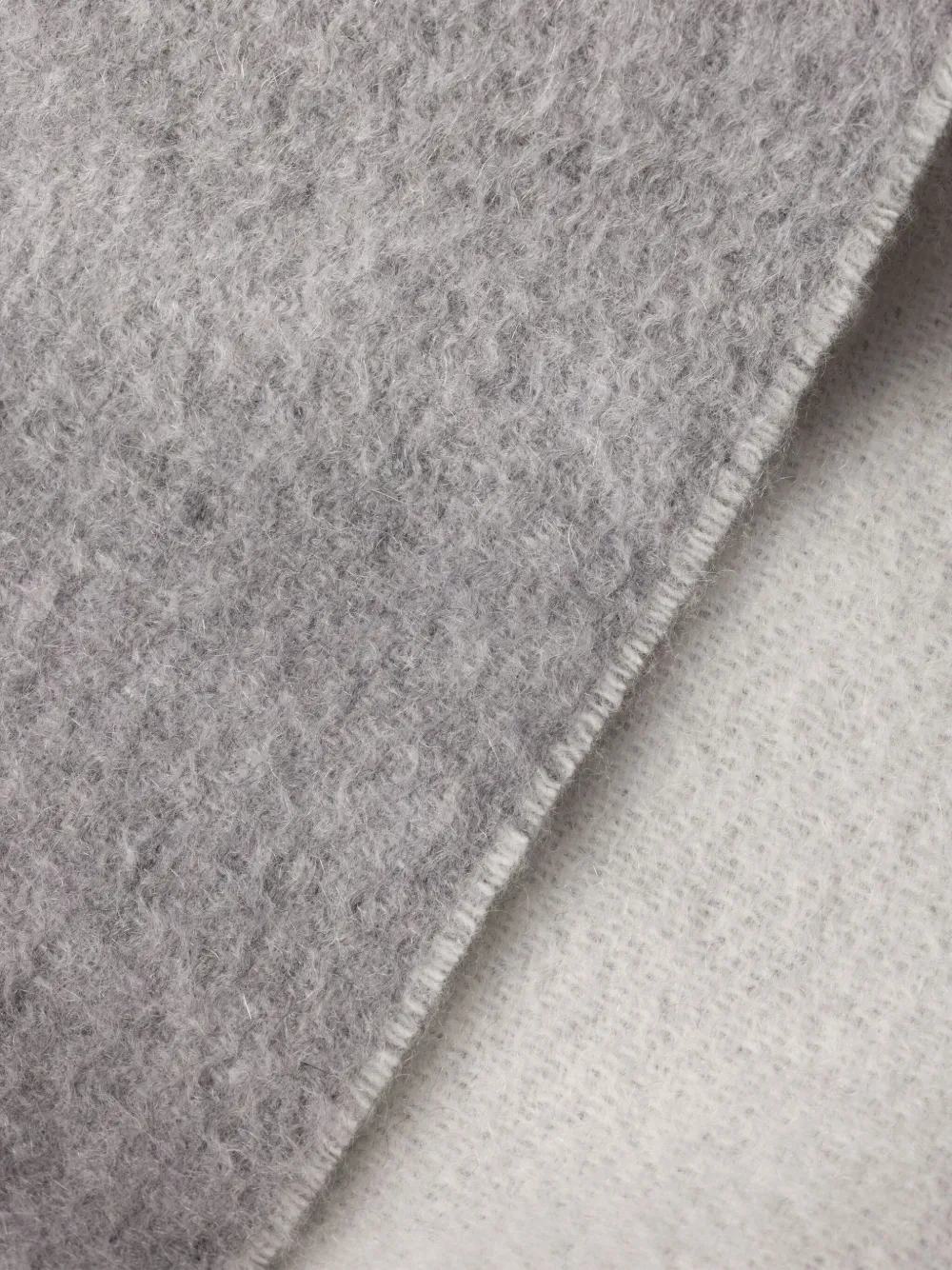 Prada Kasjmier sjaal met logo en franje - Grijs