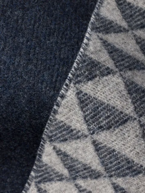 Prada Symbole double jacquard fringed scarf