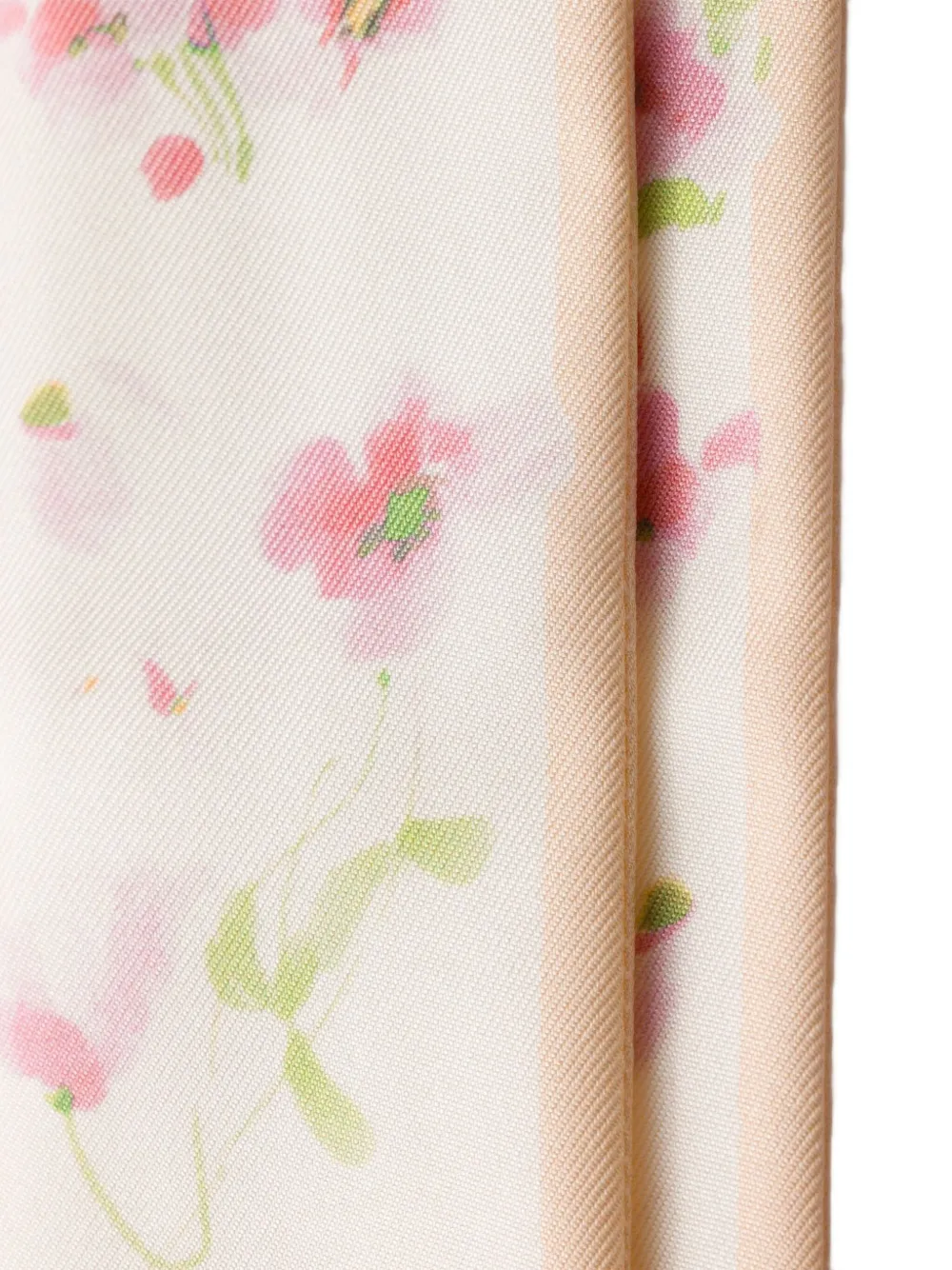 Prada Bouquet-print Logo Scarf In White