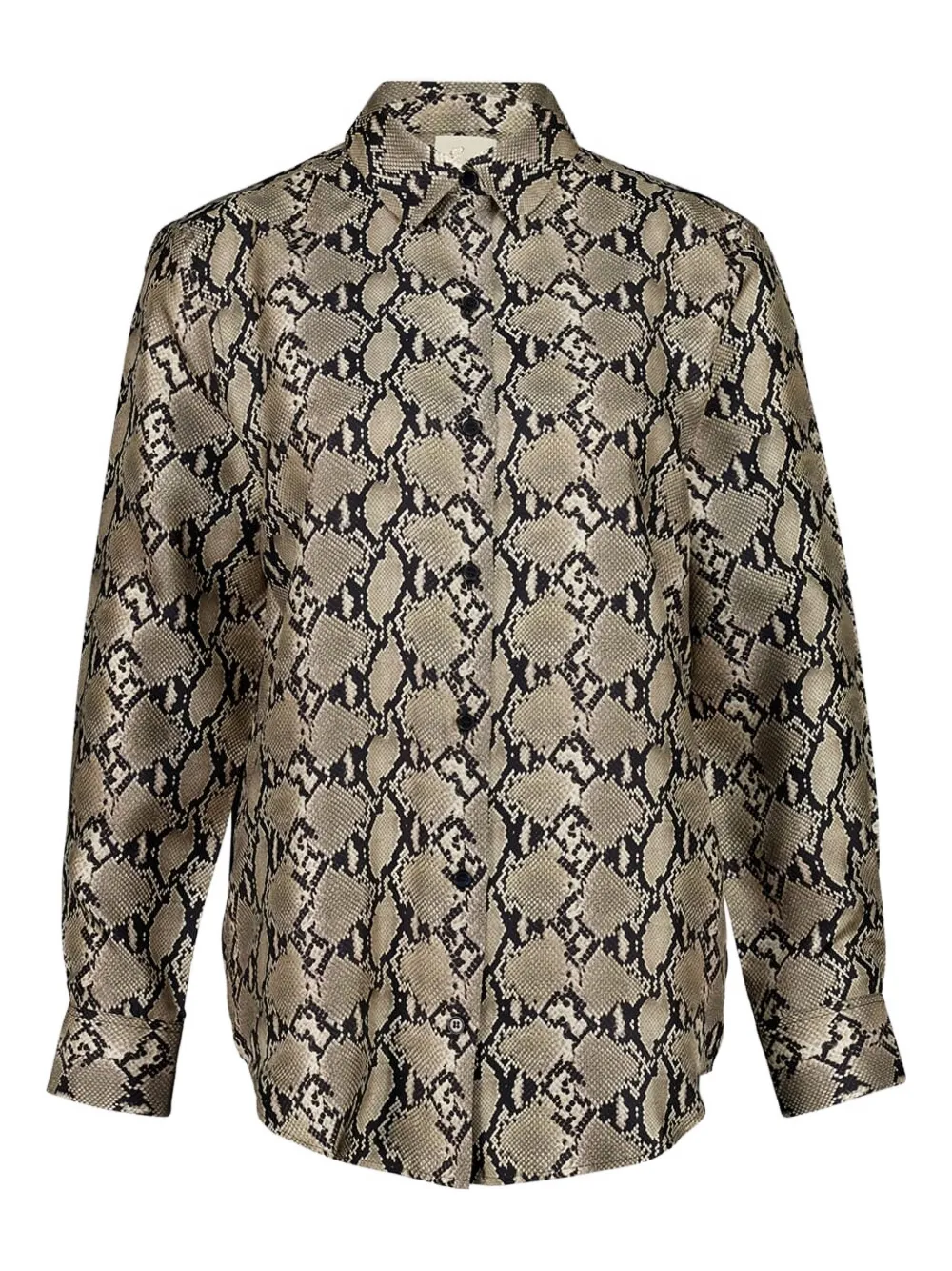 Paula Snakeskin Printed Twill Shirt In Multi