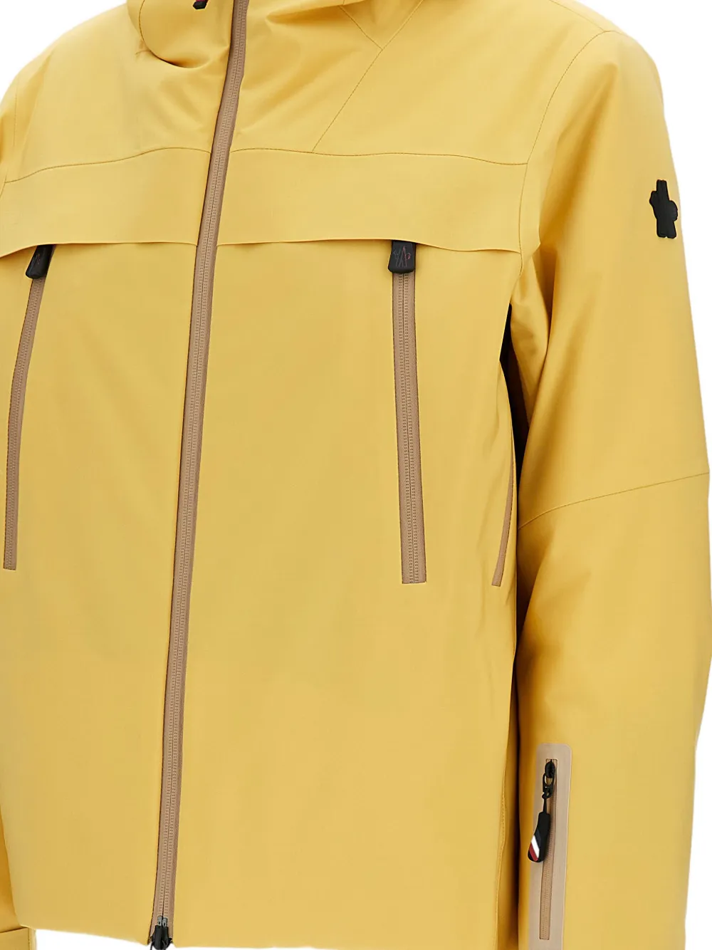 Moncler Chanavey Hooded Ski Jacket In Yellow