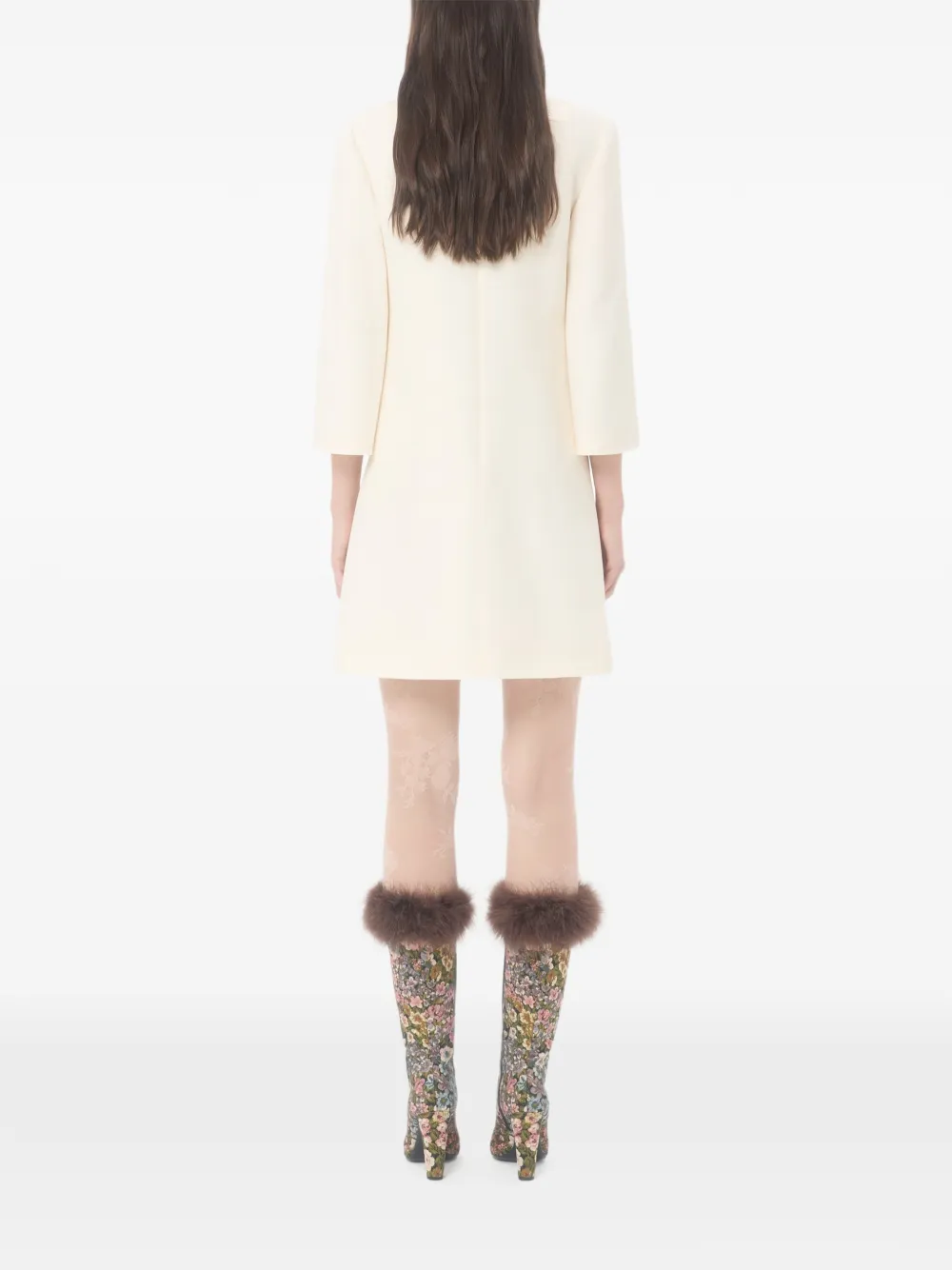 Valentino Garavani Mini-jurk met Vlogo-detail Beige
