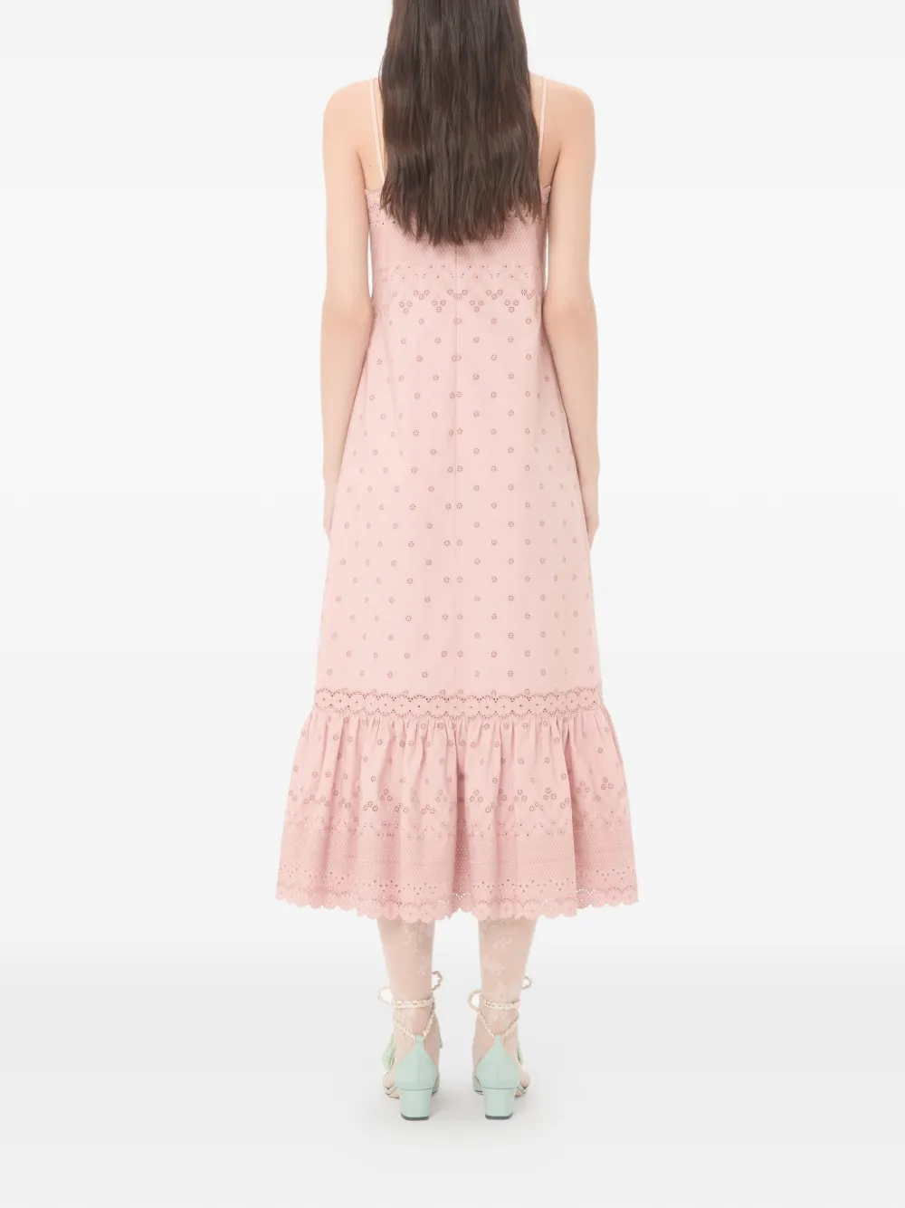 Valentino Garavani Midi-jurk met ruches Roze