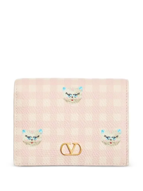 Valentino Garavani Le Chat De La Maison Grainy leather wallet