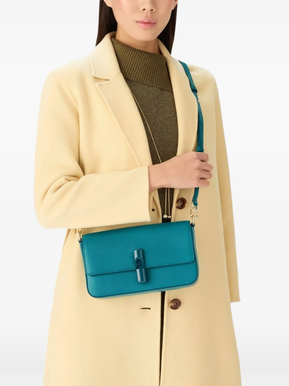 Furla Kleine Iride crossbodytas Blauw