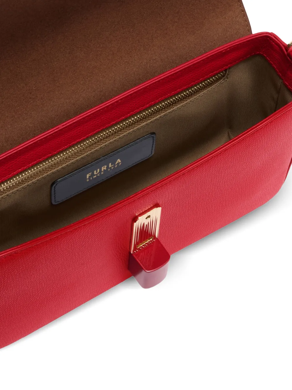 Furla Iride kleine leren crossbodytas Rood