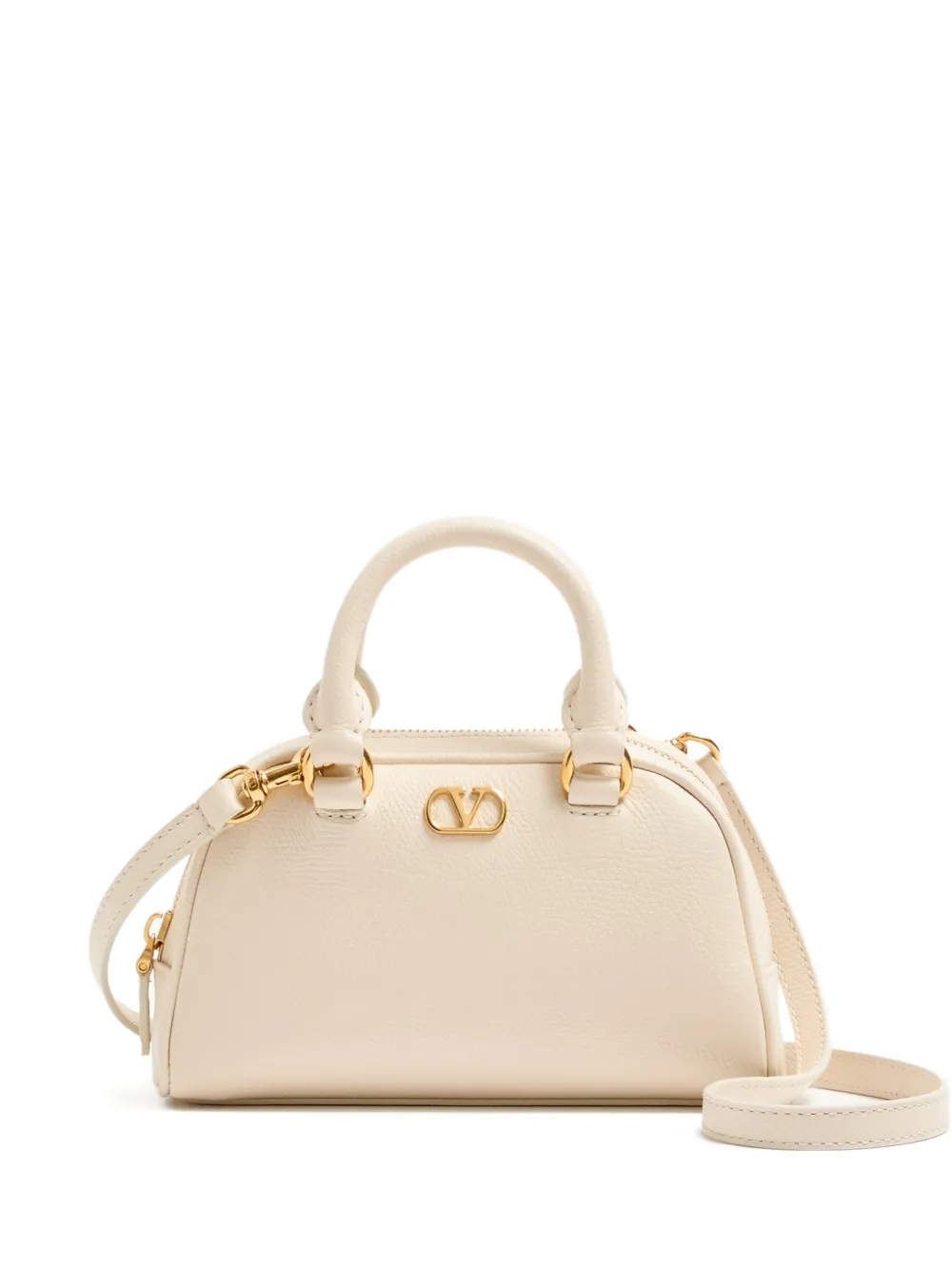 Valentino Garavani mini Bowling logo tote bag - Neutrals