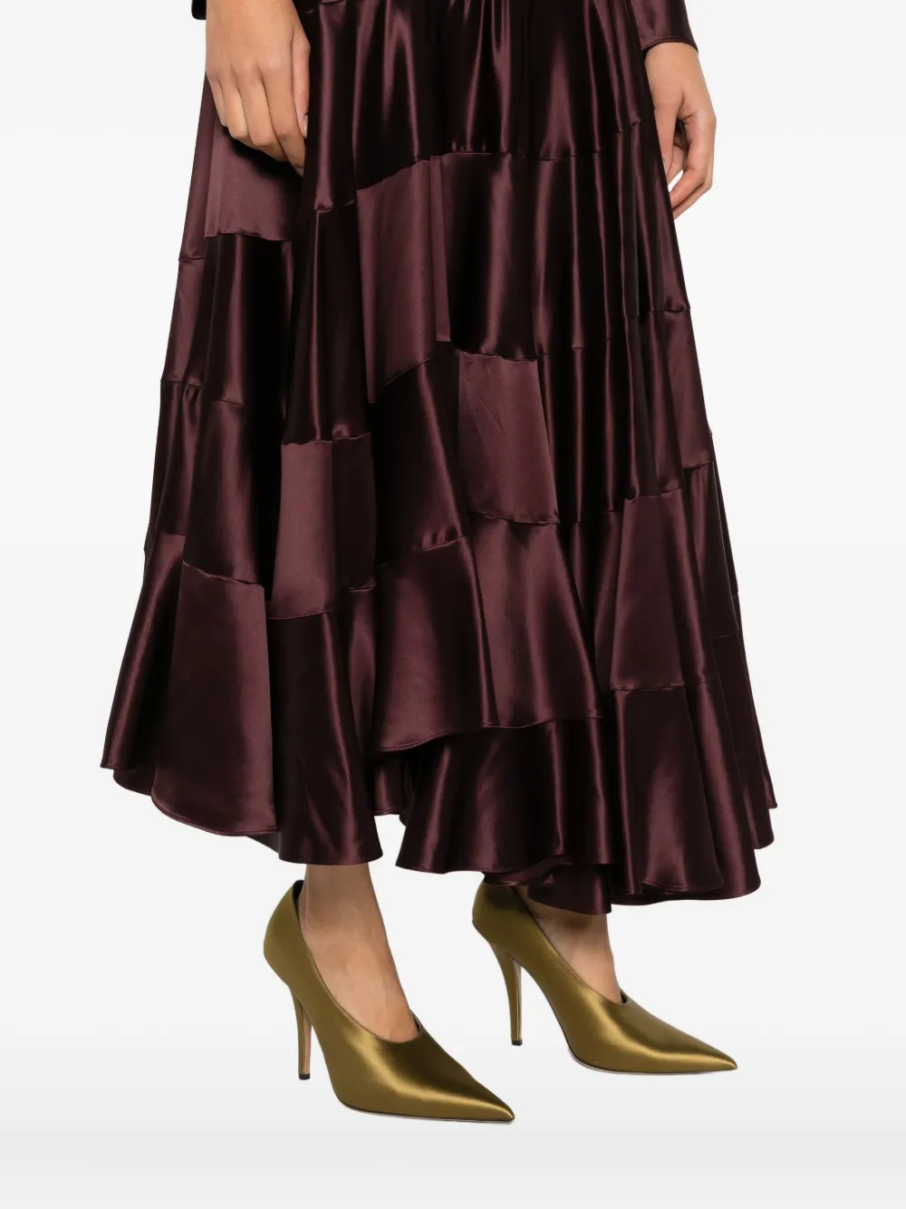 Tory Burch Gelaagde jurk met vlakken Rood