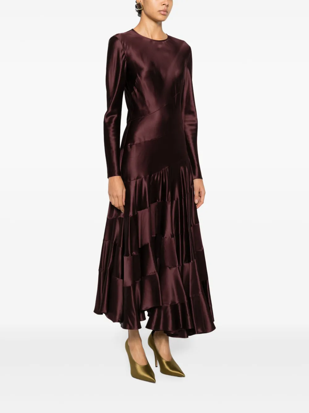 Tory Burch Gelaagde jurk met vlakken Rood