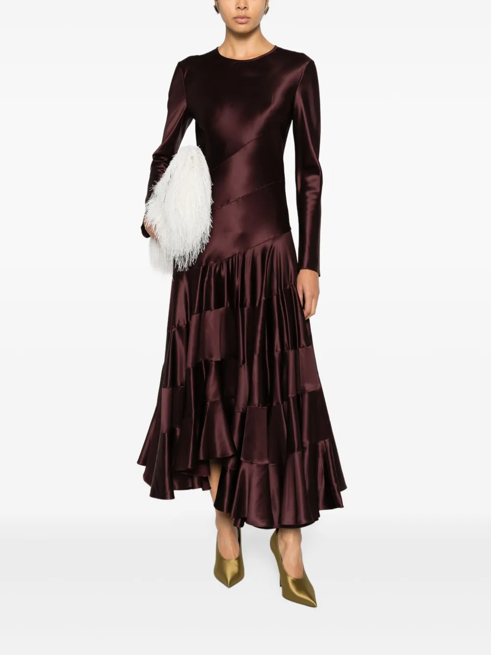 Tory Burch tiered panelled dress - Rood