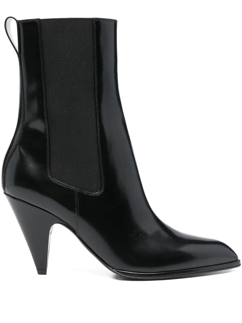 Sergio Rossi 85mm Beak pointed cone-heel boots - ブラック Sergio Rossi 85mm Beak pointed cone-heel boots - ブラック