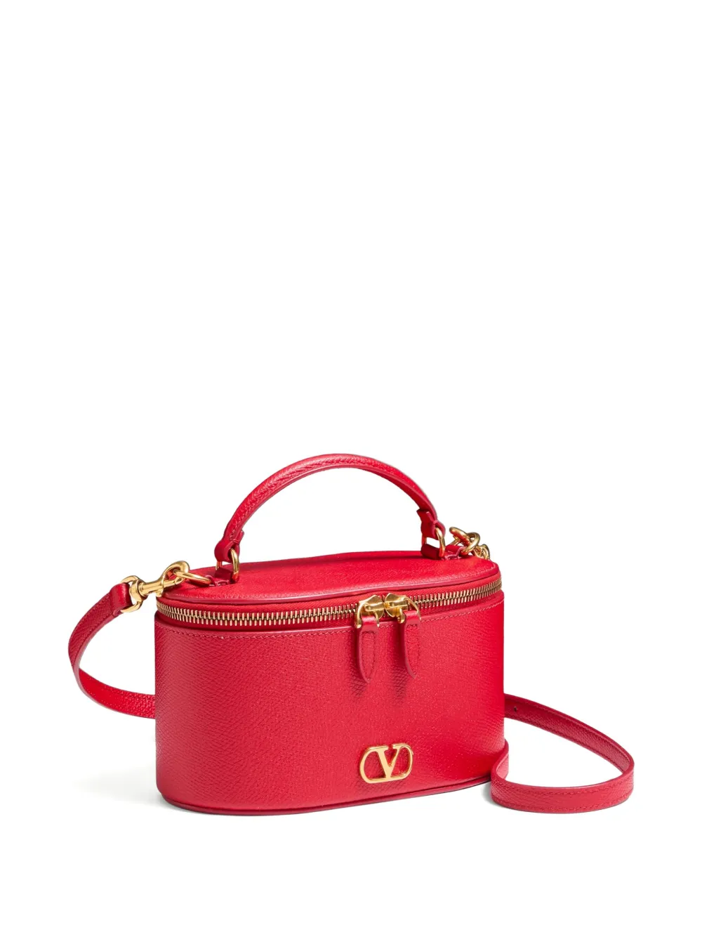 Valentino Mini Vanity Tote Bag In Red