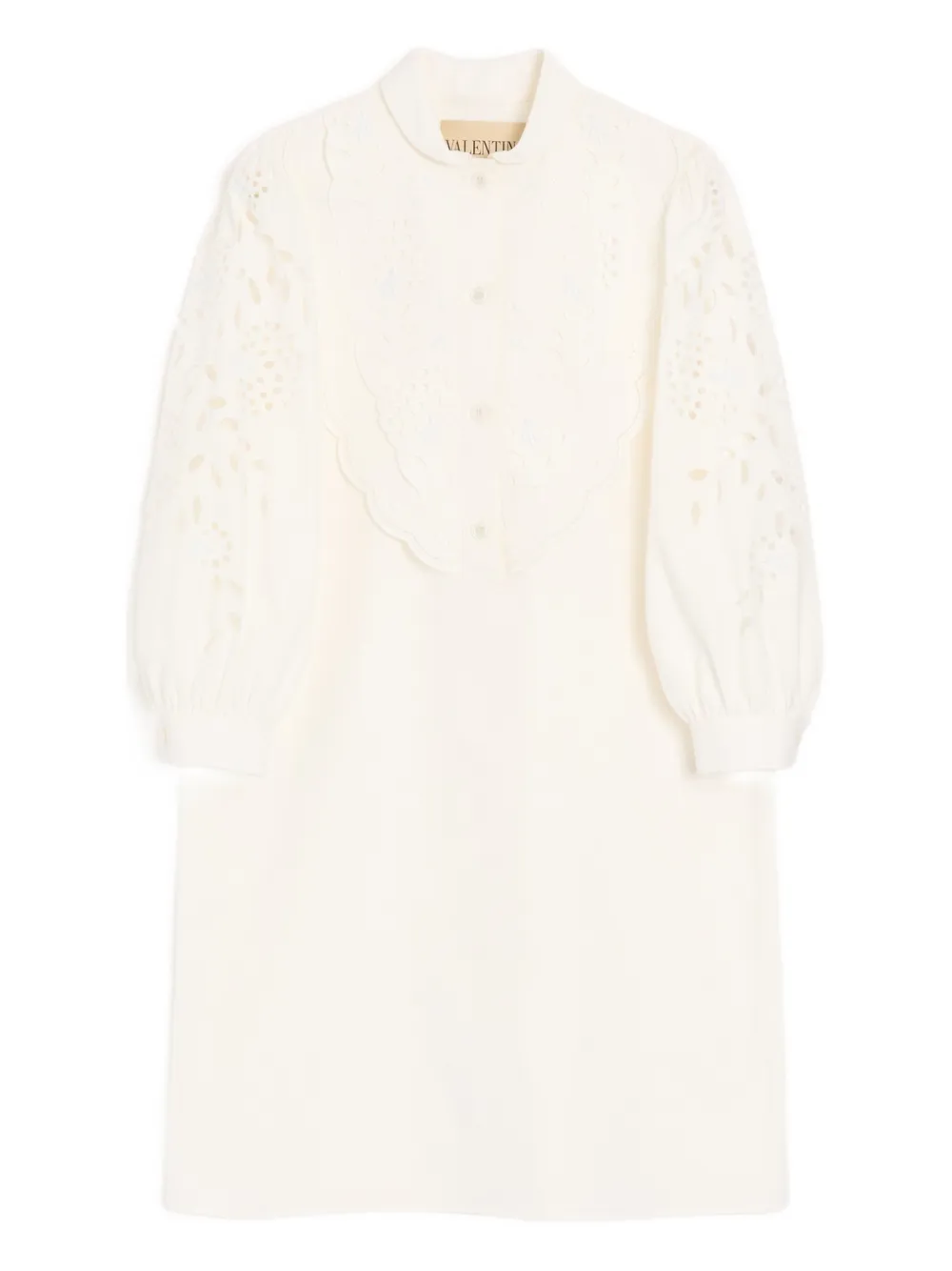 Valentino Garavani Abito corto con ricamo - Bianco
