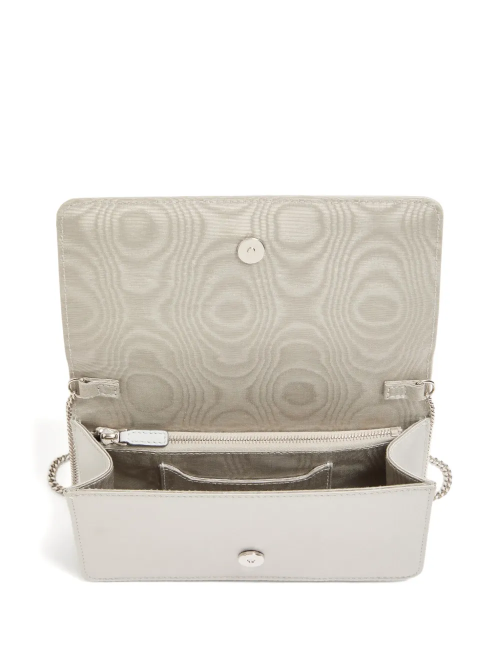 Valentino Vlogo Signature Sparkling-embroidery Clutch Bag In Silver