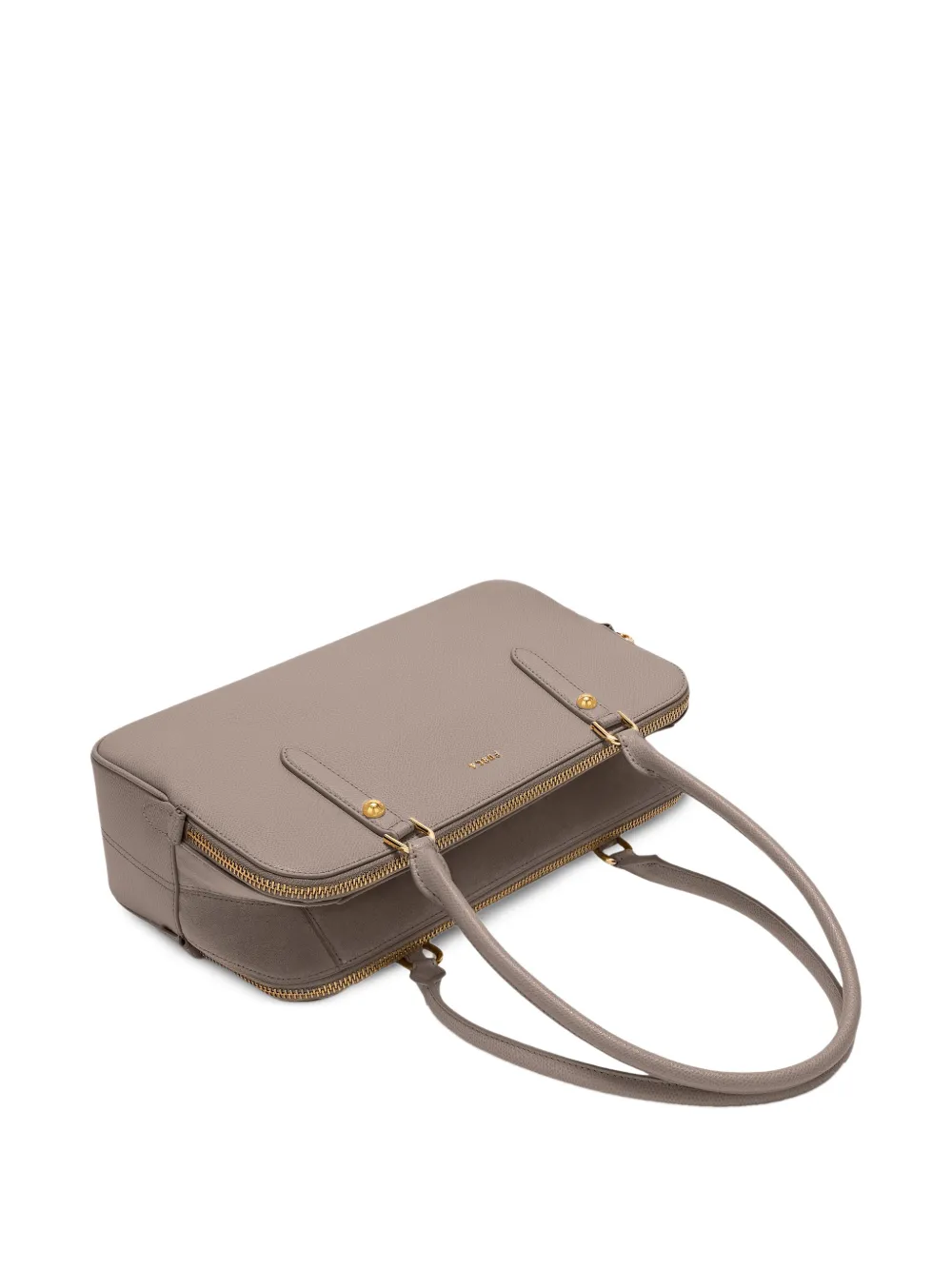 Furla Boston leren shopper Grijs