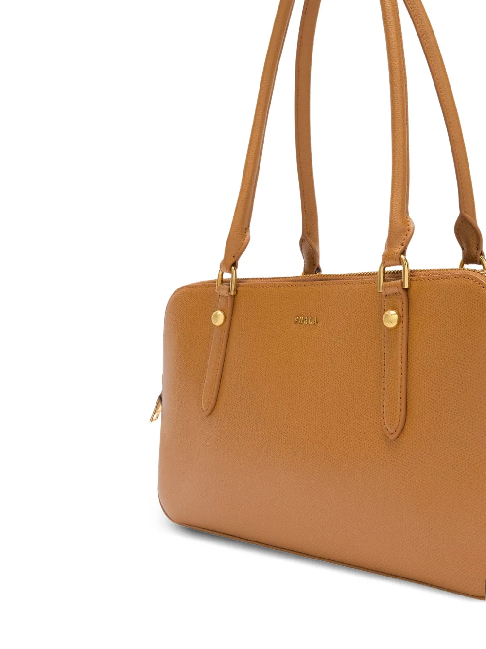 Furla Boston leren shopper Bruin