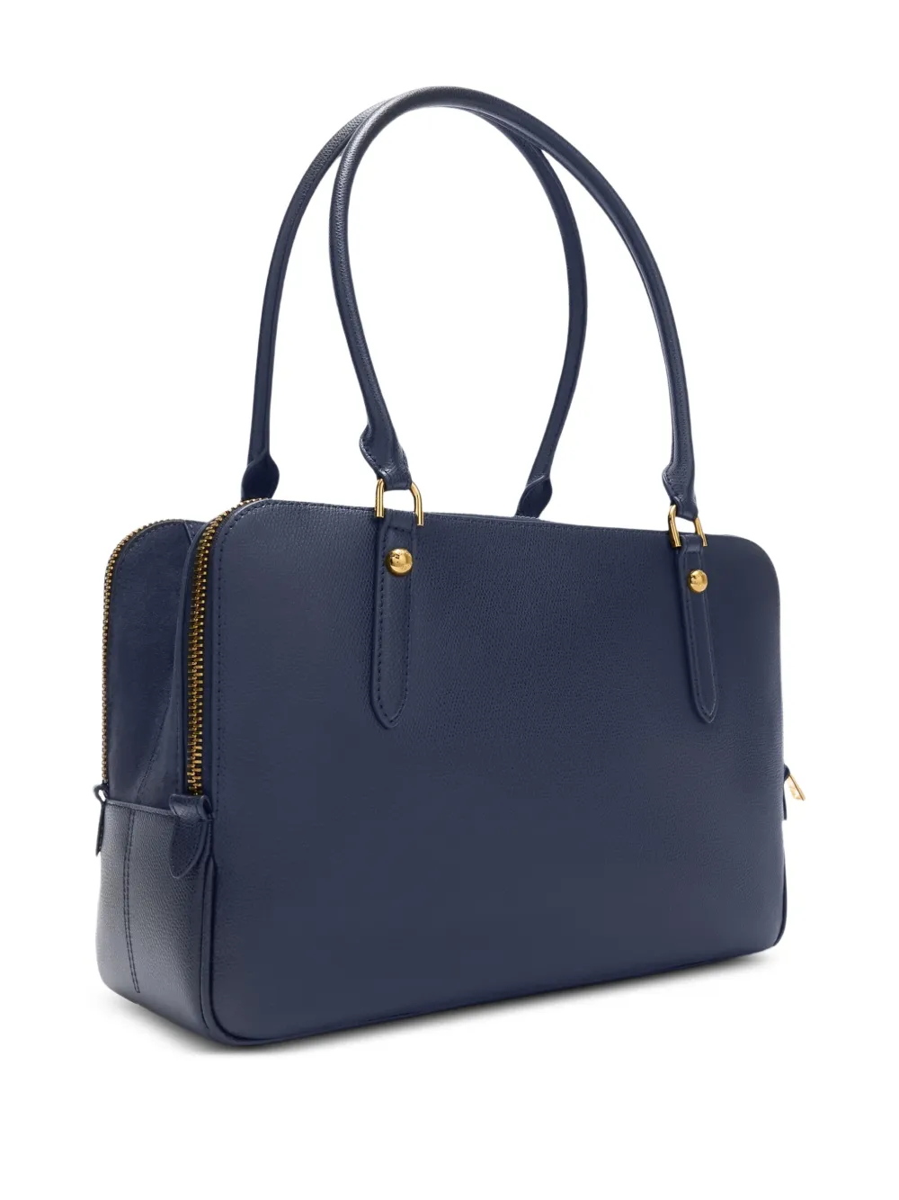Furla Grote Boston leren shopper met rits - Blauw