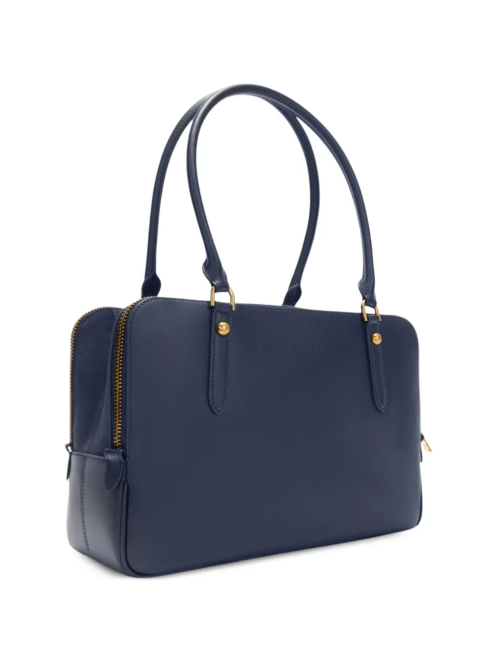 Furla Grote Boston leren shopper met rits Blauw