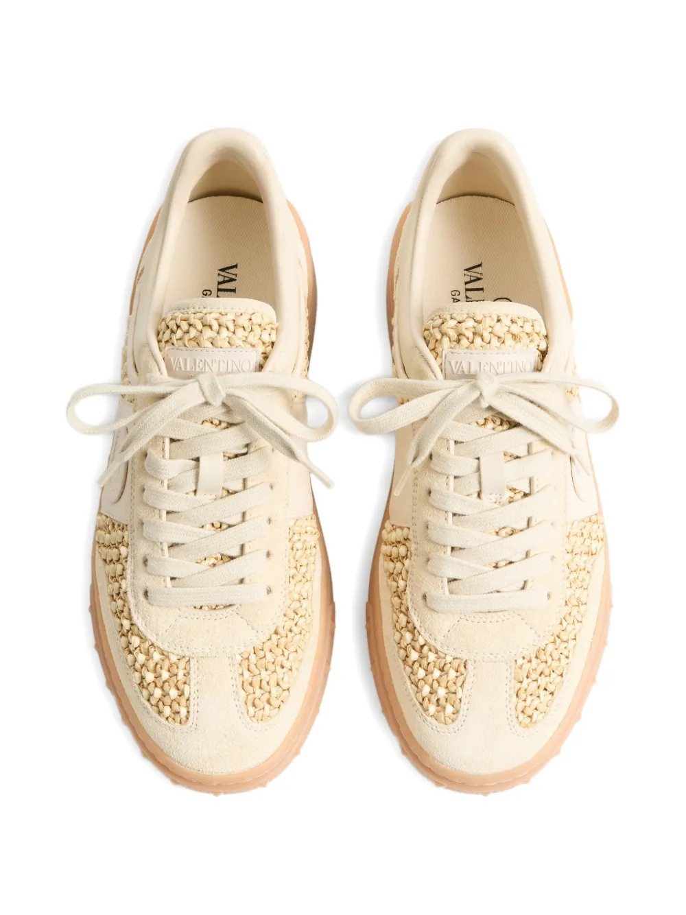Valentino Garavani Upvillage geweven VLogo sneakers Beige