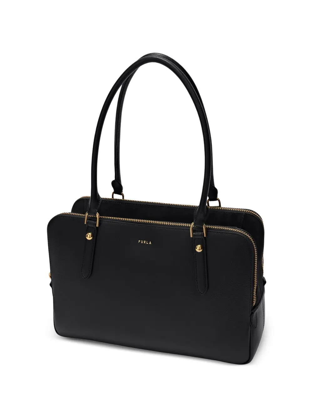 Furla Giulia grote shopper met textuur Zwart