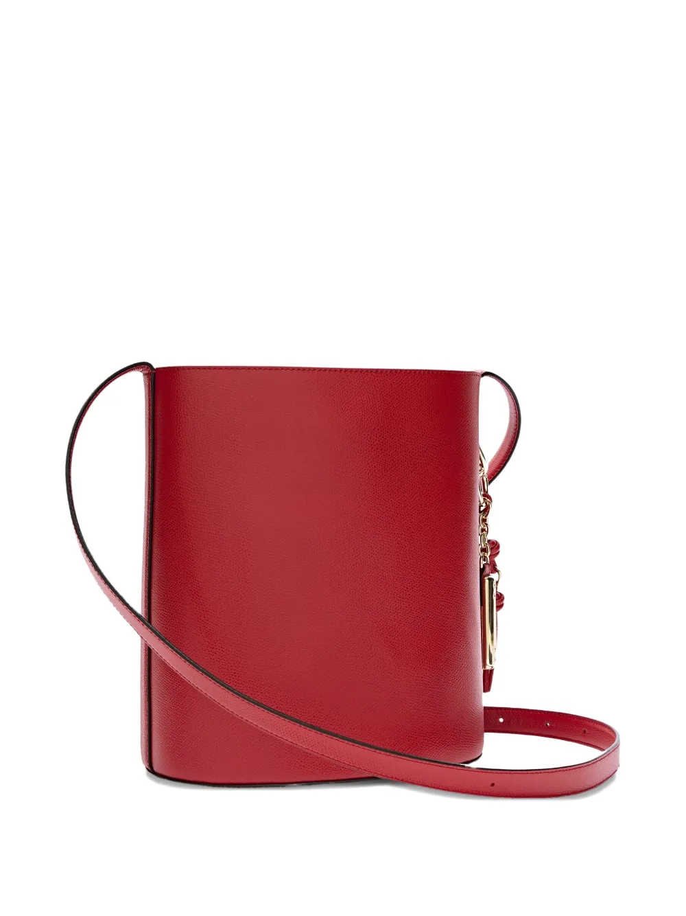 Furla Roxie Charm Printed Leather Bucket Bag In Red