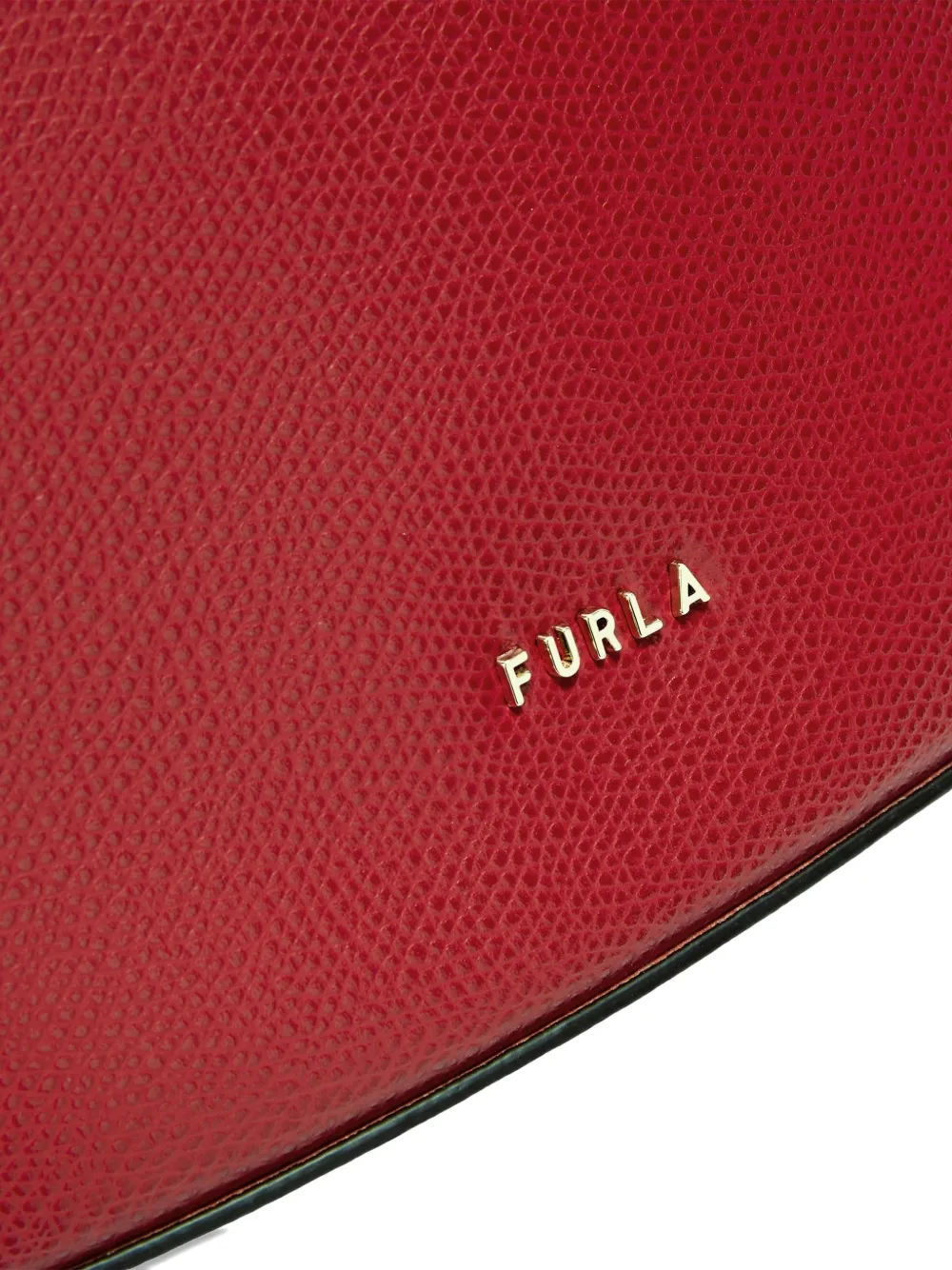 Furla Roxie Charm Printed Leather Bucket Bag In Red