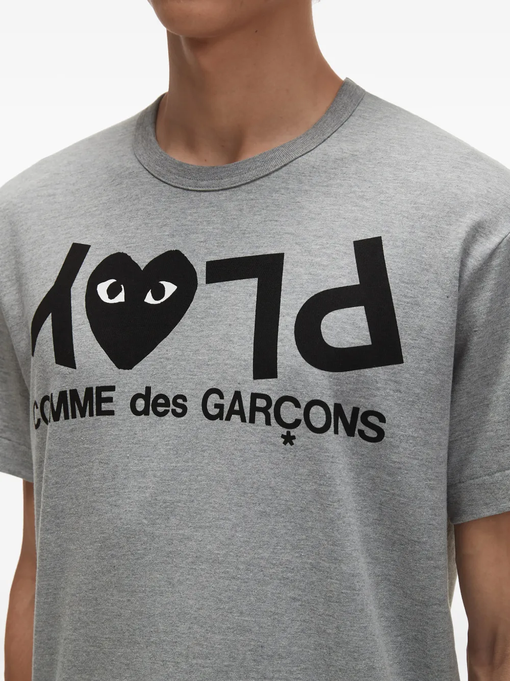 Comme Des Garçons Play Heart Cotton T-shirt | Grey | FARFETCH