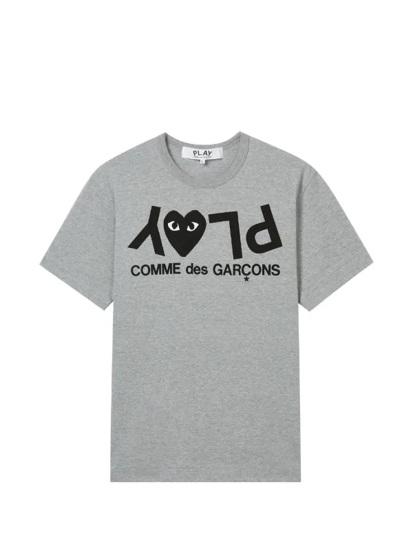 Comme Des Garçons Play Heart Cotton T-shirt | Grey | FARFETCH