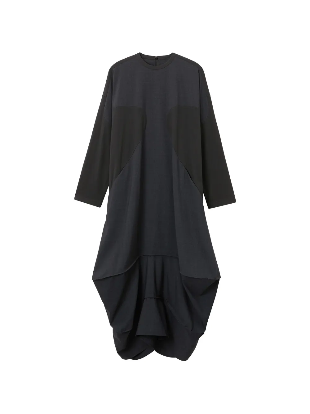 Enföld panelled layered asymmetric dress - Grigio