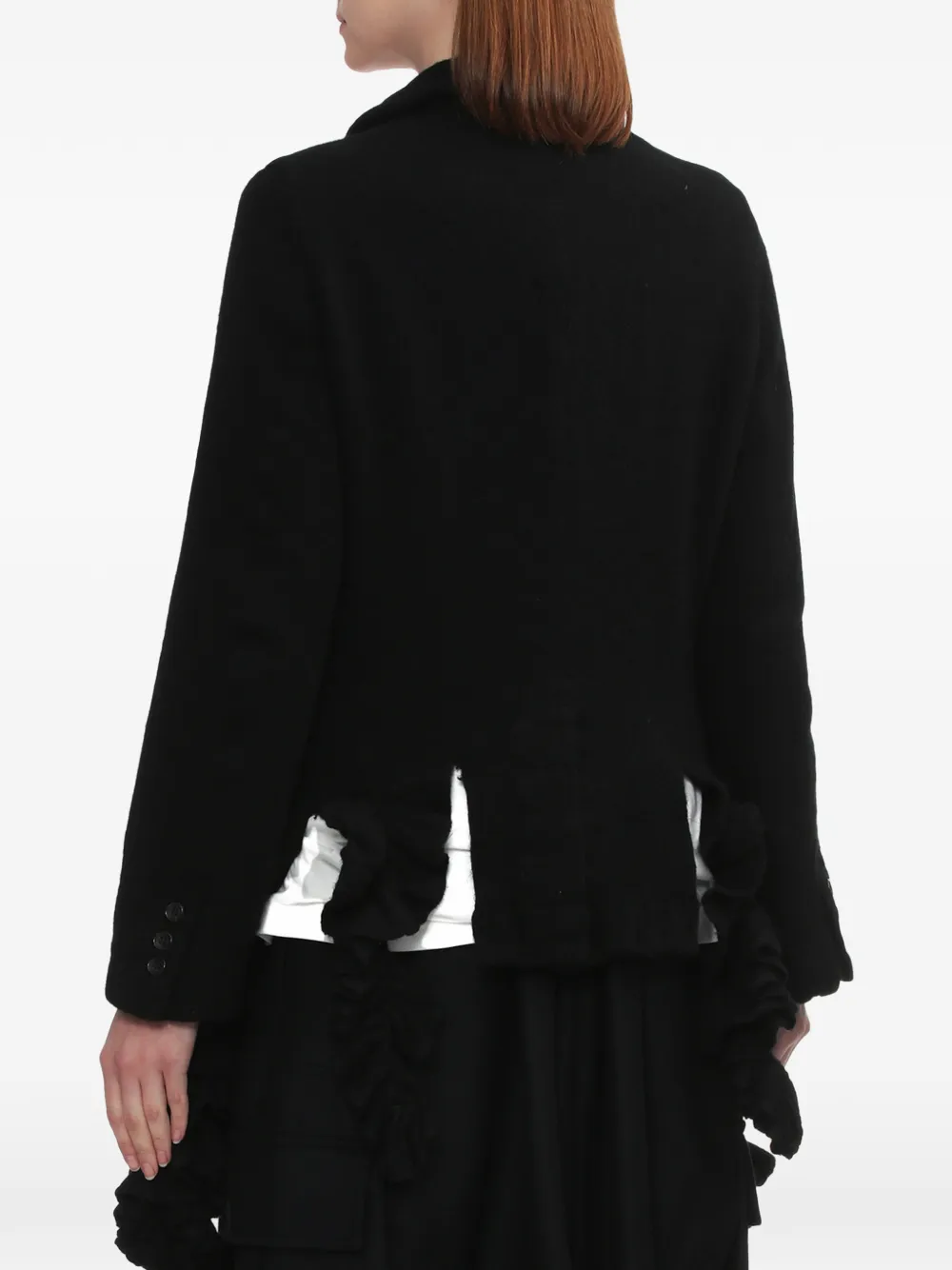 Black Comme Des Garçons Jack met ruches Zwart