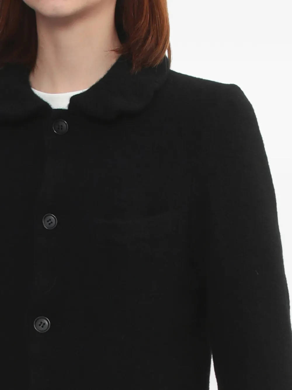 Black Comme Des Garçons Jack met ruches Zwart