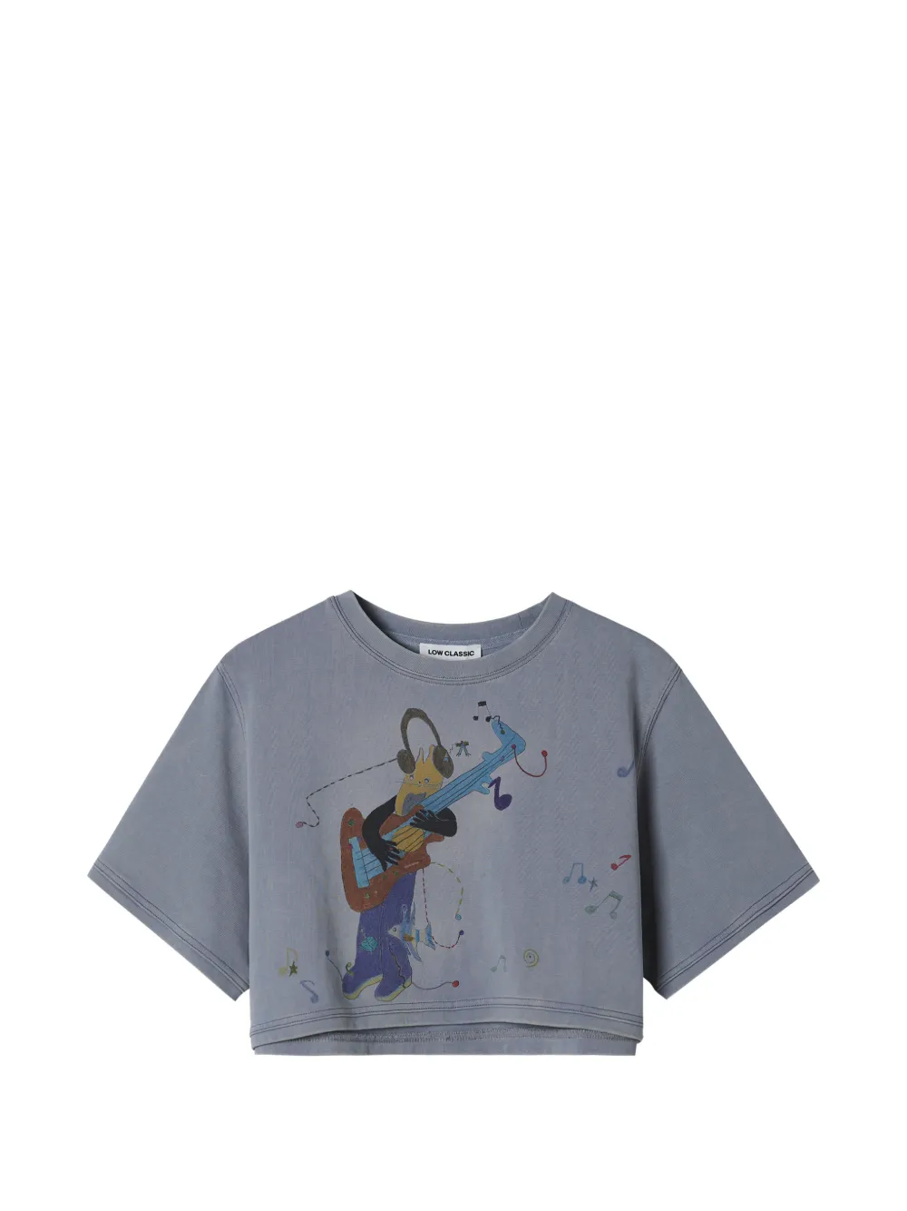 Low Classic graphic cropped T-shirt - Grigio