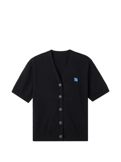 Ader Error Sig; BL Tag short-sleeve buttoned cardigan