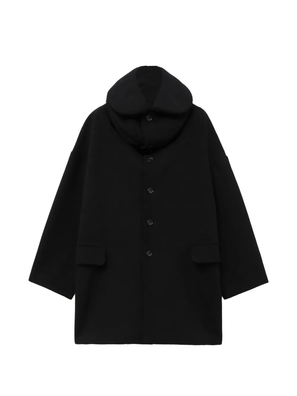 Comme Des Garçons buttoned hood jacket - Nero
